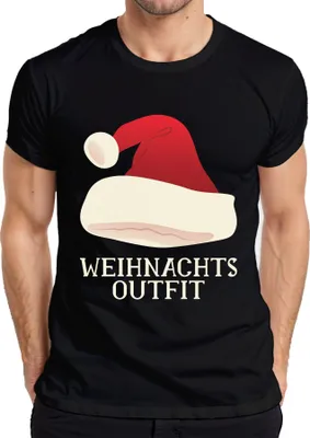 Produktbild von Weihnachtsoutfit Weihnachtsmütze - Weihnachten Weihnachtsgeschenk Christmas Herren T-Shirt, Schwarz, 3XL