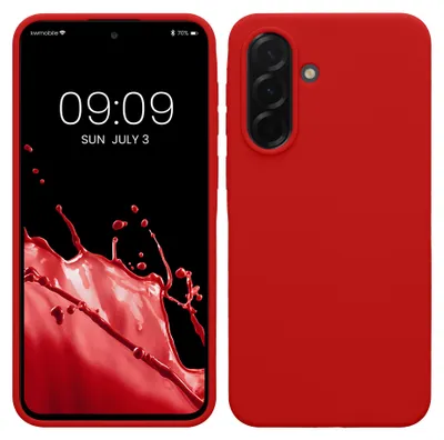 Produktbild von kwmobile Handyhülle für Samsung Galaxy A37 5G Hülle - Case Silikon - Kabelloses Laden - Schutzhülle Cover in Klassisch Rot