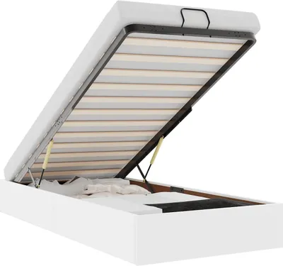 Obrázek produktu pro vidaXL Osmanská postel bez matrace bílá 80x200 cm Imitace kůže