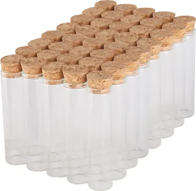 Produktbild von Dayshake Reagenzgläser mit Korken - 40 Stück - 12cm x 3cm - Flaschen - Reagenzgläser aus Glas - Glasröhrchen für Taufzucker