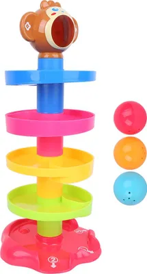 Image de Ball Drop Roll Swirling Tower jouet de couleur vive enfants enfant cadeau éducatif