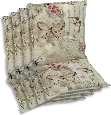 Produktbild von GO-DE Textil, Sesselauflage Niederlehner, 4er Set, Farbe: beige, Maße: 100 cm x 50 cm x 6 cm, Rueckenhoehe: 52 cm