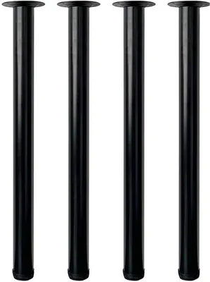 Imagen del producto de Ibenzoa®: Patas ajustables para muebles de acero, 70 cm de altura (diámetro 50 mm), con ajuste de altura de aproximadamente 1,5 cm, recubrimiento en polvo, base antideslizante y placa de montaje. Ideales para sofás, armarios y mesas