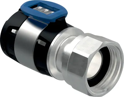 Produktbild von GEBERIT FlowFit Anschluss gerade 20 x 1/2" mit Überwurfmutter 619491221
