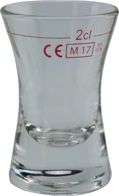 Produktbild von Famanu Set von 24 Schnapsgläsern 28 ml mit Maßstrich - Transparent