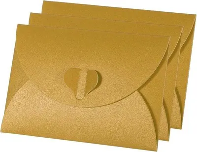 Produktbild von Geschenkverpackung für Geburtstag und Hochzeit - Gold - 36 Stück Mini-Umschläge