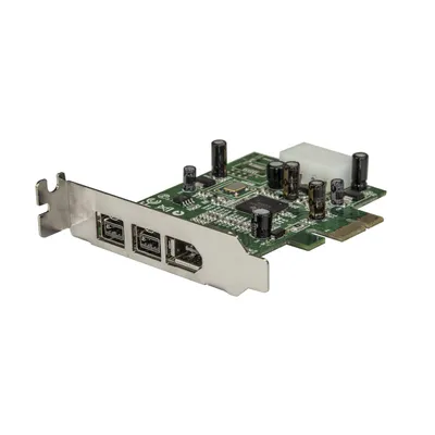 Obrázek produktu pro StarTech.com PEX1394B3LP, PCIe, IEEE 1394/Firewire, PCIe 1.1, Zelená, 149905 h, Texas Instruments - XIO2213B