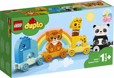 Produktbild von LEGO 10955 DUPLO Mein Erster Tierzug mit Spielzeug-Tieren, Lernspielzeug für Kleinkinder ab 1,5 Jahren, meine ersten Bausteine