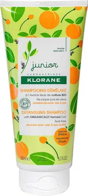 Zdjęcie produktu dla Klorane Junior Peach Detangling Shampoo 200ml