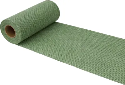 Produktbild von G.schmückt Tischläufer Leinenoptik, Tischband auf Rolle zuschneidbar, Festliche Tischdeko für Hochzeit, Kommunion & Geburtstag Grün 10m x 30cm