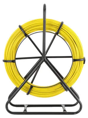 Produktbild von Glasfaser Kabelziehset - Elektriker Einziehfeder 100 m 6 mm - Fischband für Kabeldurchzug in Rohrleitungen - Flexibler Kabelzieher