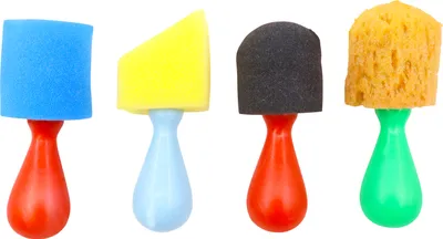 Produktbild von EDUPLAY 370172 Große Schwammtupfer 4er Set