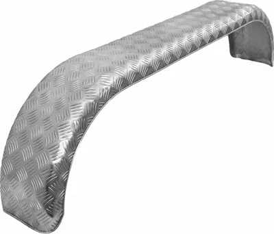 Produktbild von DOMAR D29250 Tandem-Kotflügel 13-14 Zoll aus Aluminium-Riffelblech für Pkw-Anhänger 1500x220 mm als flacher Radkasten