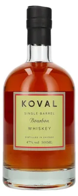 Image de Koval BOURBON Single Barrel Whiskey 47% Vol. 0,5l