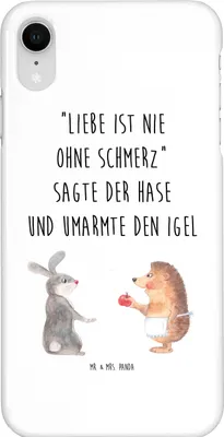 Produktbild von Mr. & Mrs. Panda Iphone XR Handyhülle Hase Igel - Weiß - Geschenk, Trennungsschmerz, Premium Kunststoff, Herzschmerz, Trösten, Handy Case, Lustige Sprüche, Liebe Spruch