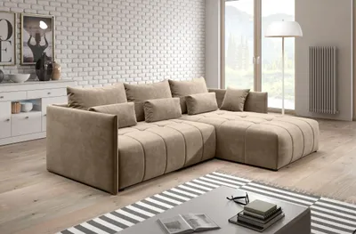 Obrázek produktu pro Designová sedací souprava ILONIE - světle hnědá