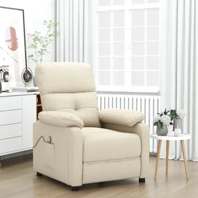 Obrázok produktu pre masážne kreslo vidaXL Cream Fabric