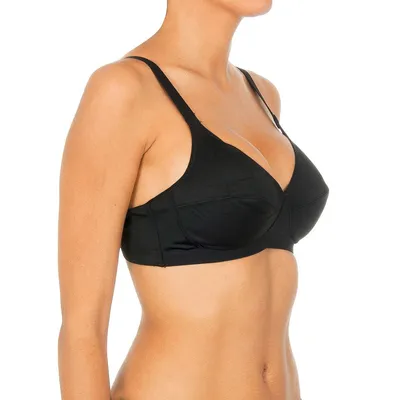 Imagen del producto de El sujetador "Crossover Mágico" de Playtex, modelo 00BD, sin aros, ofrece comodidad y soporte natural para el pecho