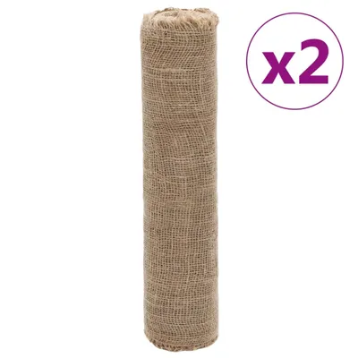 Produktbild von vidaXL Jute-Rollen 2 Stk. 0,5x50 m 100 % Jute 200 g/m²