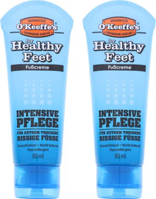 Produktbild von 2 x O'Keeffe's Healthy Feet Fußcreme Tube je 80ml intensive Pflege extrem trockene & rissige Füsse