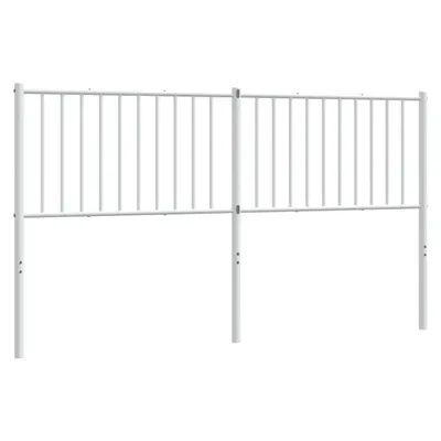 Image de vidaXL Tête de lit en métal blanc 160 cm