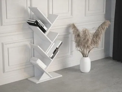 Immagine prodotto di Scaffale, libreria moderna di design, scaffale per libri, scaffale portaoggetti, ripiani, porta-libri, organizer per libri: H 112 x L 50 x P 23,4 cm.