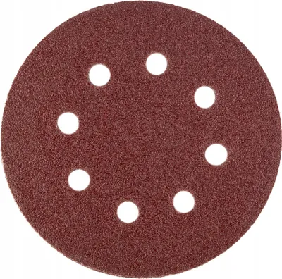 Immagine prodotto di Carta abrasiva in rotolo con 8 fori, 125 mm, P60, 10 pezzi Polax