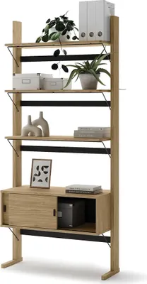 Productafbeelding van Furniture24 Regal Ollie Ol-01, dressoir, 88x193x40 cm, geolied eikenhout