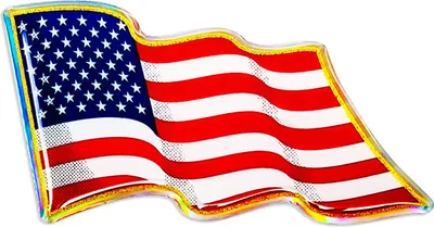 Obrázek produktu pro Nálepka 3D USA Wind Flag HQ