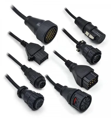 Produktbild von Set mit 8 universellen Adapterkabeln für Lkw mit OBD2-Anschluss