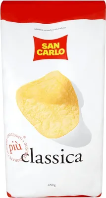 Produktbild von 6x San Carlo Classica Chips Patatine Kartoffelchips gesalzen 450g Kartoffel chips