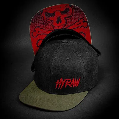 Obrázek produktu pro Kšiltovka Hyraw Snapback – khaki s červeným plochým kšiltem