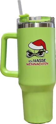Produktbild von Muffel XXL-Thermobecher | 1,2 l | mit Strohhalm und witzigem Spruch