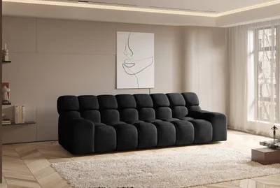 Produktbild von DOMO-HOME Duża sofa CAMPILE - Nowoczesny i funkcjonalny design z wysokim komfortem | Wolnostojąca z wysokiej jakości materiałów | Szerokość 288 cm | Kolor czarny