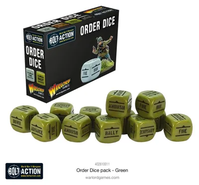 Produktbild von Bolt Action: Orders Dice Pack - Grün