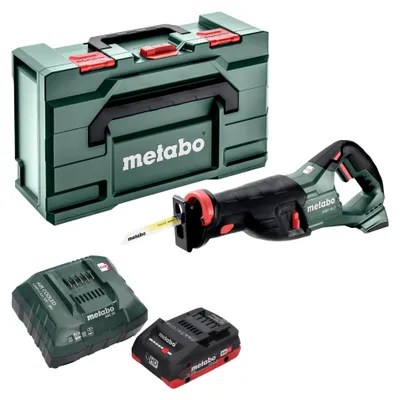 Zdjęcie produktu dla Akumulatorowa pilarka szablasta Metabo SSEP 18 LT 18 V 32 mm + 1x akumulator LiHD 4,0 Ah + ładowarka + Metabox