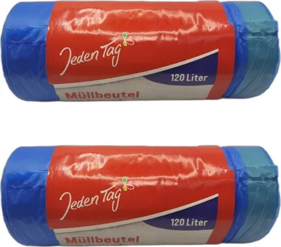 Produktbild von 2 x JedenTag Müllbeutel mit Zugband 15 Stk. Flüssigkeitsdicht