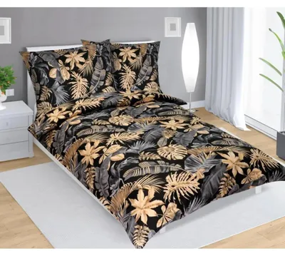 Obrázek produktu pro Bavlněné povlečení - 140x220 cm. 70x90 -  černá