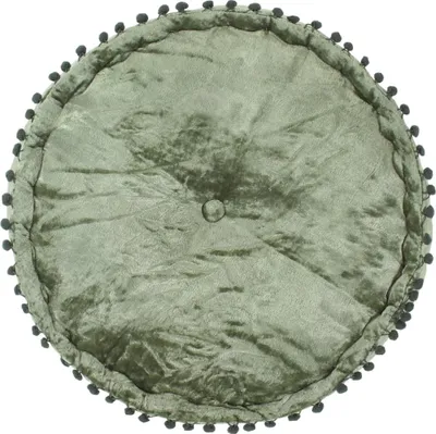 Produktbild von vidaXL Pouf Rund Samt 40x20 cm Grün