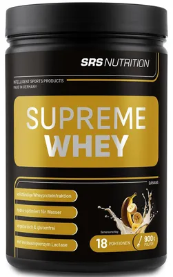 Produktbild von SRS Supreme Whey - 900 g - Dose Banane