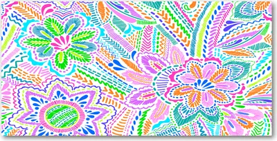 Produktbild von Tulup® Glas-Bild - 100x50 -Wandkunst - Wandbild hinter gehärtetem Sicherheitsglas  - Blumen & Pflanzen - Blumenmuster - Mehrfarbig