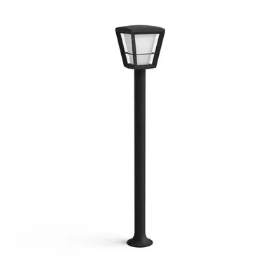 Produktbild von Philips Hue White and Color ambiance Econic Outdoor Wegeleuchte schwarz, Außensockel-/Pfostenbeleuchtung, Bluetooth/Zigbee, Schwarz, LED, Glas, Nicht austauschbare(s) Leuchtmittel