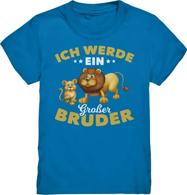 Produktbild von Großer Bruder Löwen T-Shirt – Royal Blue / 98/104 (3-4)