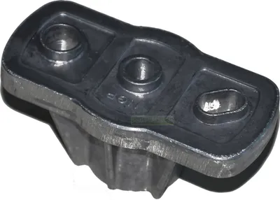A close-up, isolated shot of a metal part.