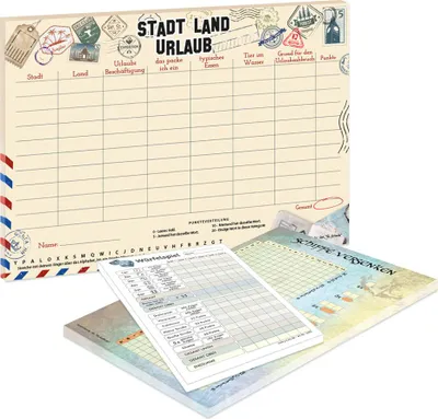Produktbild von PRICARO Spielesammlung "Urlaub", 3er Set