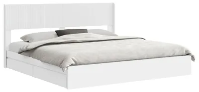 Obrázok produktu pre Posteľový rám s úložným priestorom a čelom Biela 180 x 200 cm