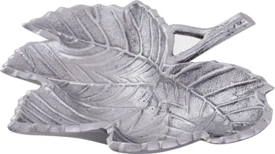 Produktbild von Soma Dekoschale Schale Aluminium Leaf gold o. silber Blattschale silber