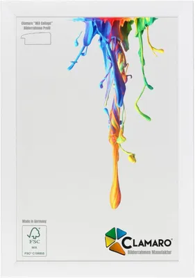 Produktbild von Bilderrahmen Weiss Matt CLAMARO 53G Neo Collage nach Maß modern Holz, Größe:75x35