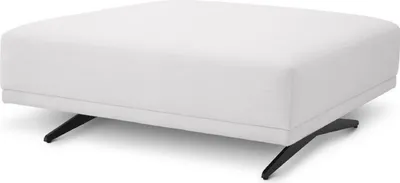 Produktbild von Casa Padrino Luxus Hocker Weiß / Bronzefarben 108 x 108 x H. 41 cm - Sitzhocker - Fußhocker - Luxus Wohnzimmer Möbel