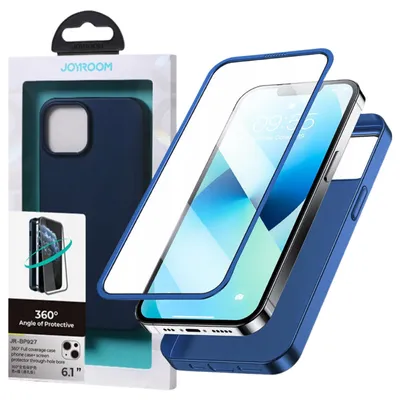 Obrázek produktu pro Kryt pro iPhone 13, zadní a přední kryt + tvrzené sklo, modrý